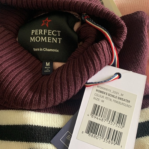 NWT Perfect moment schild ski sweater in pink/burgundy - Picture 13 of 14